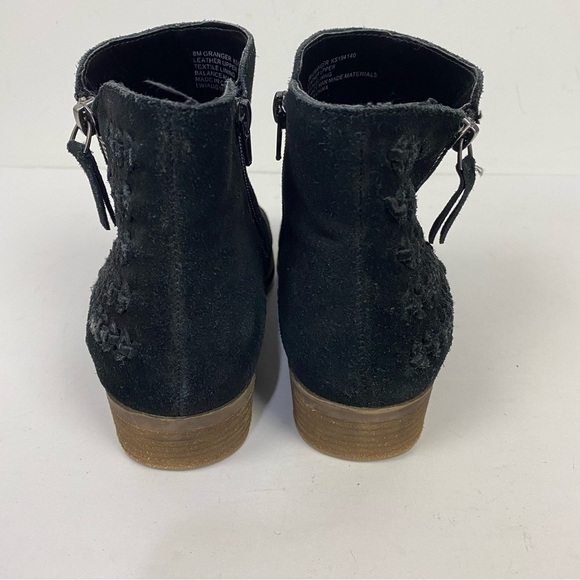 Kensie black leather suede size zipper ankle boots minimalist capsule wardrobe - Picture 3 of 7
